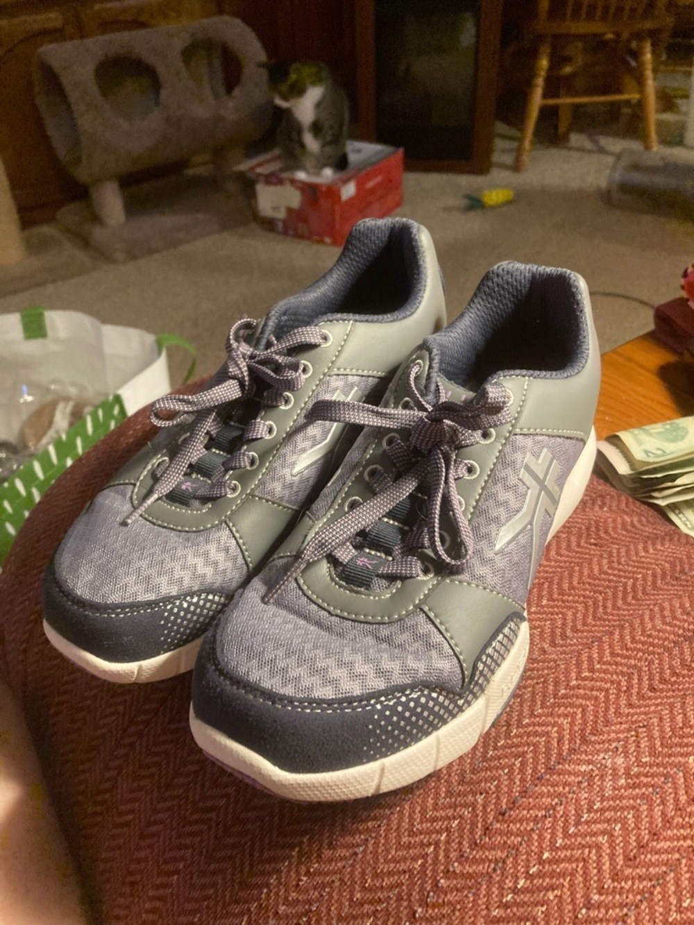 KURU Women's Athletic Shoes in Blue and Gray